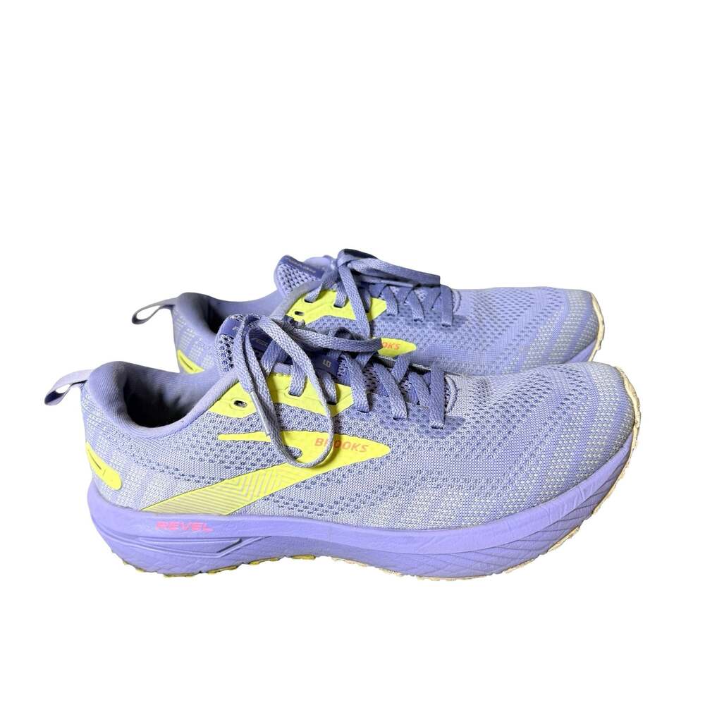 Brooks Women's Revel 6 Neutral Running Shoes Purple Yellow Size 10
